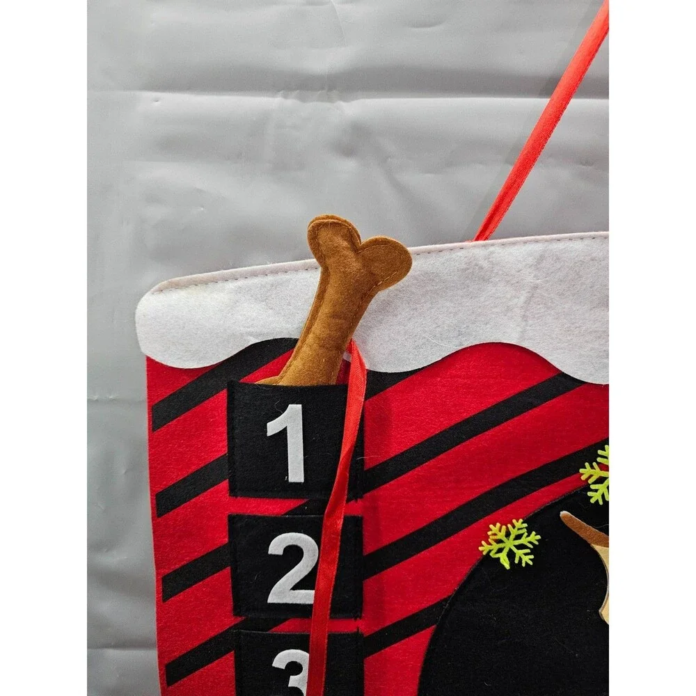 Corgi Christmas Advent Calendar Felt 24 Pocket Dog Countdown Wall Hanging